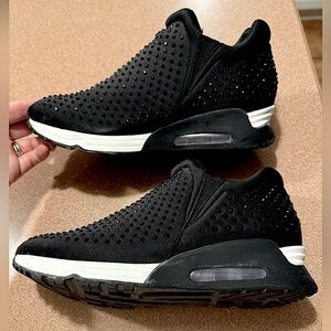 Gunmetal Lupo studded Slip on Sneaker